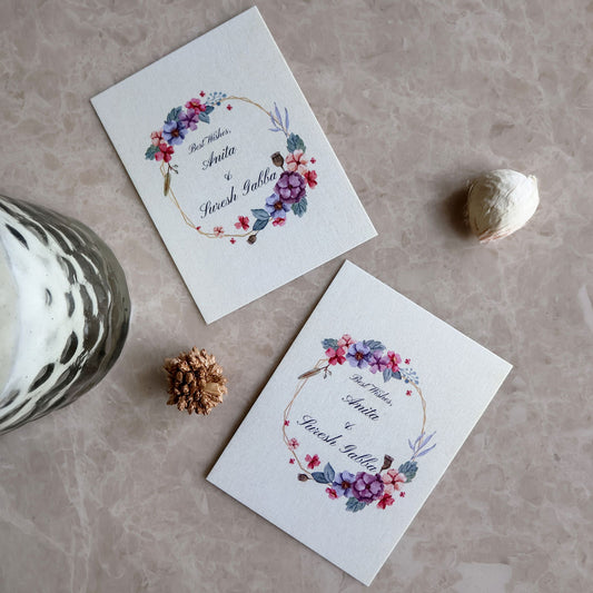 Watercolor Floral Wreath Set of Gift Tags