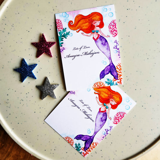 Watercolour Mermaid Set of Gift Tags