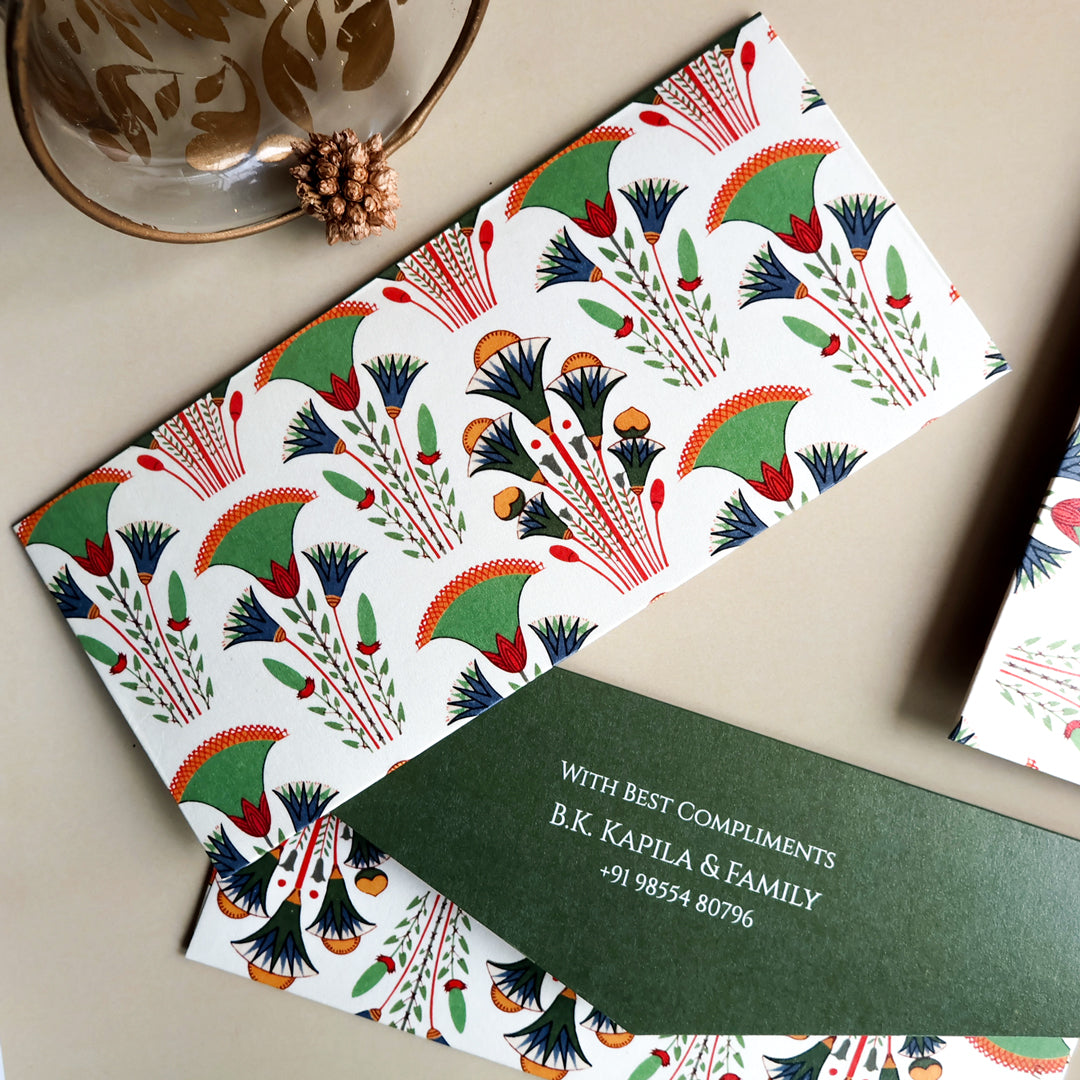 Wild Garden Flowers Set of Money Envelopes