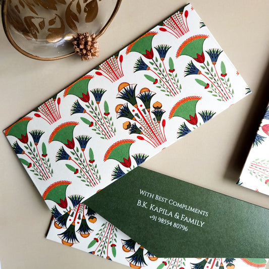 Wild Garden Flowers Set of Money Envelopes