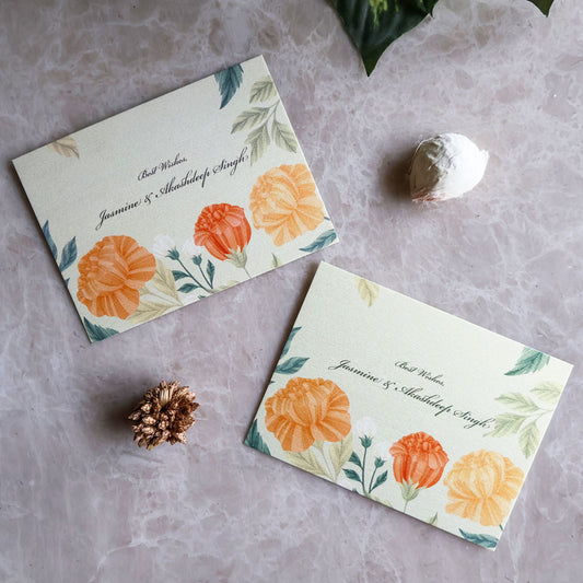 Yellow & Orange Floral Set of Gift Tags